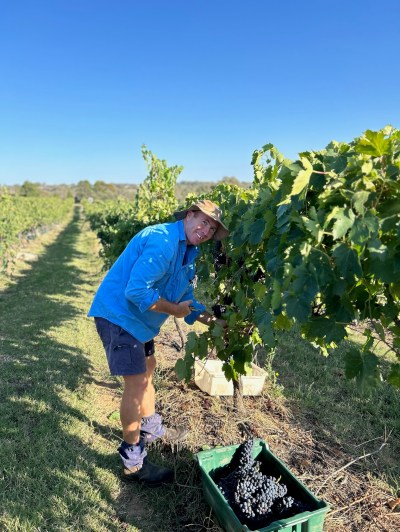 a man standing next to a tree